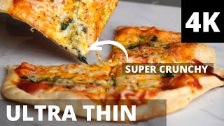 Ultimate Thin Crust Pizza 🍕 Recipe ITS CRUNCHY [upl. by Annawal]