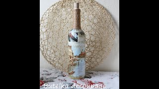 Butelka decoupage krok po kroku Wenecja DIY [upl. by Ahsaeit477]