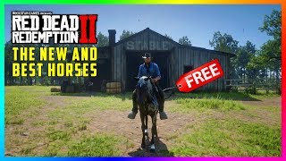 Where To Find The NEW Warped Brindle Arabian Perlino Andalusian amp MORE FREE DLC Horses In RDR2 [upl. by Annaiv]