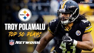 NFL Throwback Troy Polamalus Top 50 Plays  Pittsburgh Steelers [upl. by Aiak994]