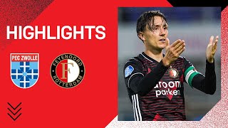 BERGHUIS beslissend  Highlights PEC Zwolle  Feyenoord  Eredivisie 20202021 [upl. by Eahcim]