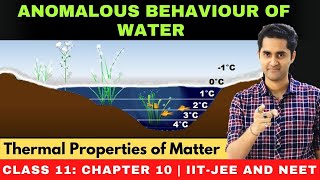 Thermal Properties of Matter  Anomalous behaviour of water  Class 11 Chapter 11  JEE  NEET [upl. by Tedda]