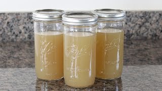 Homemade Chicken Stock From Leftover Roasted Chicken Carcass Recipe [upl. by Atilef]