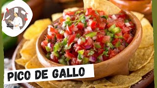 Cómo hacer PICO DE GALLO MEXICANO Tacos 🌮  David Chef [upl. by Sidnala]