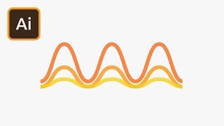 Wavy Lines in Illustrator  2 Minute Tutorial [upl. by Archle811]