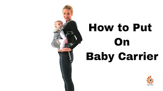 How Do I Put on 360 Baby Carrier  Ergobaby [upl. by Salkcin907]