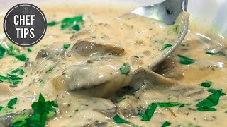 Hungarian Mushroom Soup Recipe  Chef Tips [upl. by Winebaum]