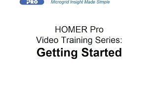 HOMER Renewable Energy Software Training  Getting Started [upl. by Hermine46]