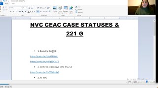 NVC CEAC CASE STATUS amp 221 G US IMMIGRATION US EMBASSY [upl. by Jephthah]