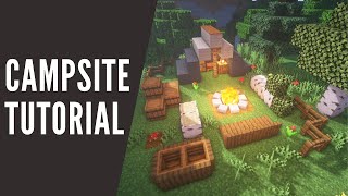 Minecraft How to Make a Bonfire and Campsite [upl. by Therine]