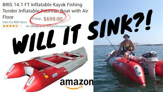 Best Inflatable Boat for Ocean Fishing Bris Kaboat Review W 15Hp Johnson Outboard [upl. by Aveneg717]