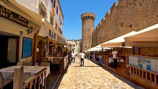 4K Walking Tossa de Mar Medieval Old Town Vila Vella [upl. by Ettennej]