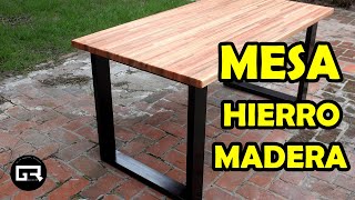 MESA INDUSTRIAL HIERRO Y MADERA  TABLE industrial style [upl. by Yemorej]