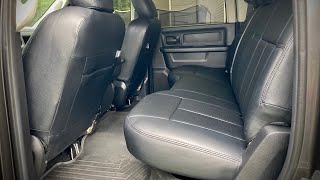 Clazzio Custom Leather Seat Cover Install amp Review on a 2016 Ram 2500 Crew Cab Tradesman [upl. by Marbut]