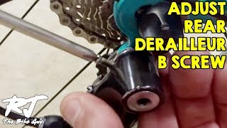 How To Adjust The B Screw On A Rear Bike Derailleur [upl. by Hsirk]