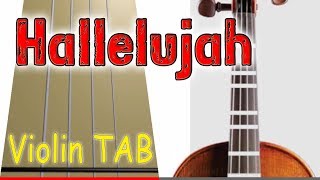 Hallelujah  Violin  Play Along Tab Tutorial [upl. by Jobi]