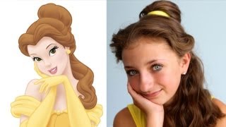 Belles Hairstyle Tutorial  A CuteGirlsHairstyles Disney Exclusive [upl. by Qahsi194]