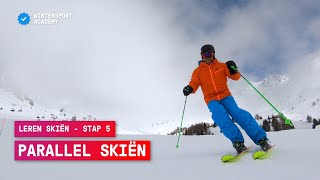 Leren skiën stap 5 Parallel skiën  Wintersport tips [upl. by Sidwohl]