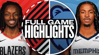 TRAIL BLAZERS at GRIZZLIES  FULL GAME HIGHLIGHTS  November 25 2024 [upl. by Anan]