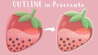 How To Outline Drawing in Procreate Tutorial  Procreate for beginners [upl. by Rosemari383]