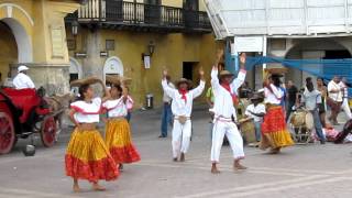 Traditional Dancing in Cartagena Colombia  Cumbia [upl. by Ardisj]