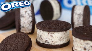 Oreo Ice Cream Sandwich Recipe With ONLY 3 Ingredients [upl. by Dorise252]