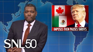 Weekend Update Trump Causes Tariff Confusion Elon Musks SpaceX Starship Explodes  SNL [upl. by Aifas651]