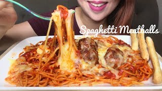 ASMR 🍝CHEESY SPAGHETTI amp MEATBALLS  RECIPE  EATING SOUNDS No Talking [upl. by Baten198]