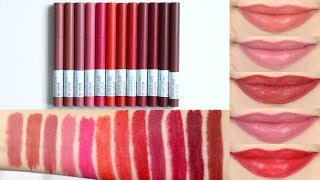 Maybelline SuperStay Ink Crayon Lipstick  Lip Swatches  Review [upl. by Molli159]