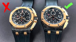 How to Spot Fake Watches  Audemars Piguet Royal Oak Offshore [upl. by Jehu]