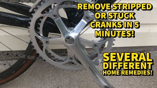 HOW TO REMOVE STRIPPED OR STUCK CRANKS IN 5 MINUTES [upl. by Merdith]