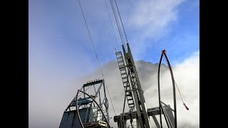 Stechelberg  Mürren direkte Transportbahn Bergfahrt steilste Luftseilbahn der Welt  cable car [upl. by Oidale]