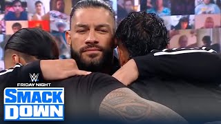 Roman Reigns and Jimmy and Jey Uso reunite in family moment  FRIDAY NIGHT SMACKDOWN [upl. by Zina711]