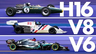 The Incredible Evolution of Formula 1 Engines  Track Evolution [upl. by Aerdnaeel]