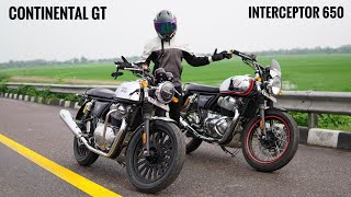 Continental GT vs Interceptor 650 Comparison  Acceleration Test [upl. by Daas]