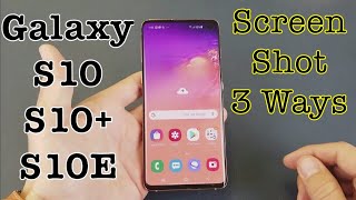 Galaxy S10S10S10E HOW TO TAKE SCREENSHOT 3 WAYS [upl. by Ahsinehs]