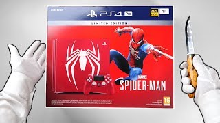 PS4 Pro quotSPIDERMANquot Limited Edition Console Unboxing Marvels SpiderMan Amazing Red Playstation 4 [upl. by Tremayne276]