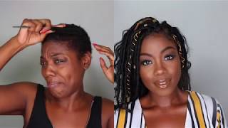 CROCHET FAUX LOCS ON SHORT NATURAL HAIR [upl. by Mas]