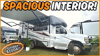 Tiny 22’ Class C Motorhome Full Bath amp 2 Beds Full Tour [upl. by Inohs]