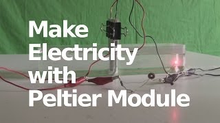 Generate Electricity with Peltier Module  The Seebeck Effect [upl. by Aivata948]