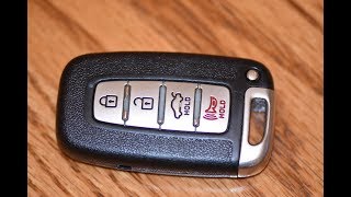 DIY  How to change SmartKey Key fob Battery on Hyundai Genesis  Sonata  Equus [upl. by Grannia775]