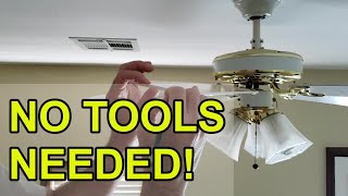 How to fix balance a wobbly ceiling fan  NO TOOLS NEEDED [upl. by Ennaegroeg]