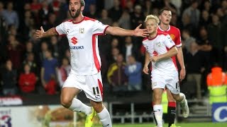 HIGHLIGHTS MK Dons 40 Manchester United [upl. by Oiramrej886]