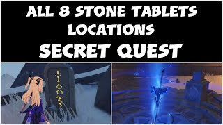 Ancient carvings Genshin impact All stone tablets Locations\Secret puzzle 4 star weapon Blueprint [upl. by Freiman881]