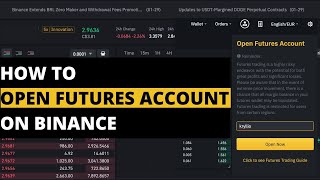 How To Open Futures Account On Binance [upl. by Eadie]