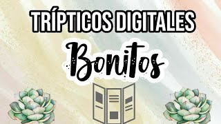 COMO HACER TRÍPTICOS DIGITALES BONITOS [upl. by Atires865]