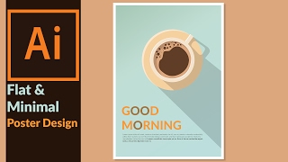 Designing a Minimal amp Flat Design Poster in Adobe illustrator [upl. by Larson]