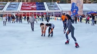 Ice Skating Rink in Bryant Park New York City [upl. by Milka58]