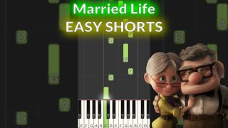 How to play Married Life EASY Piano Tutorial shorts [upl. by Nodnnarb]