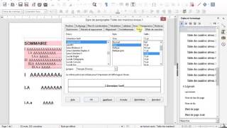 sommaire sur libre office [upl. by Lanahtan]
